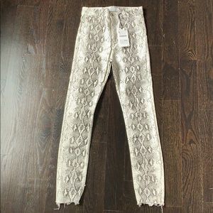 ZARA high waist print jeans brand new